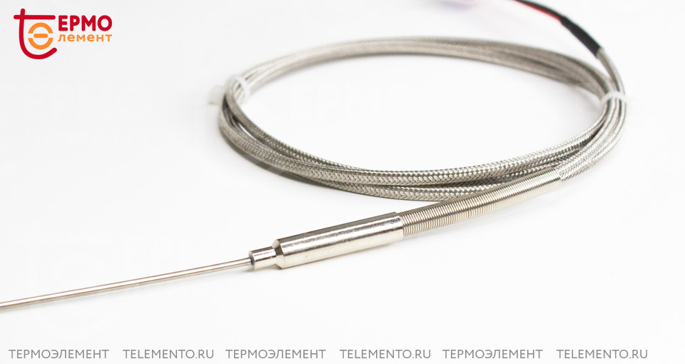 Термопара ТЭИ-02 тип K, 1.5 x 100 мм, вывод 2 м фото №3 Термоэлемент