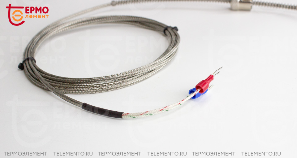 Термопара ТЭЦ-50 тип J, 4 x 30 мм, байонет, вывод 2000 мм фото №5 Термоэлемент