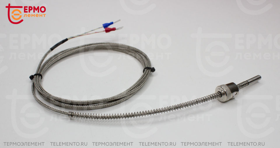 Термопара ТЭЦ-50 тип J, 5 x 20 мм, байонет, вывод 1000 мм фото №2 Термоэлемент