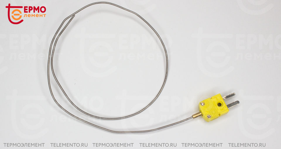 Термопара ТЭЦ-63 тип K, 1.5 x 500 мм, вывод 2 м фото №2 Термоэлемент
