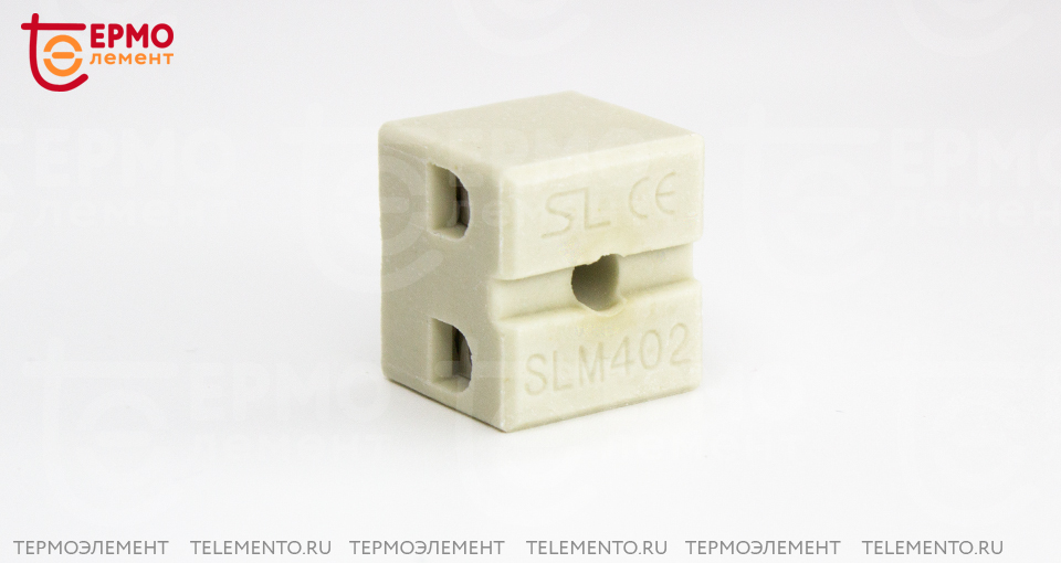 Керамическая клеммная колодка 6 мм SLM 402-5 закрытая на 2 контакта фото №3 Термоэлемент