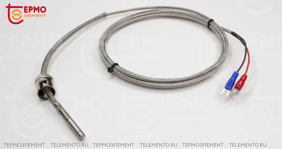 Термопара ТЭЦ-50 тип K, 5 x 20 мм, байонет, вывод 2000 мм фото №2 Термоэлемент